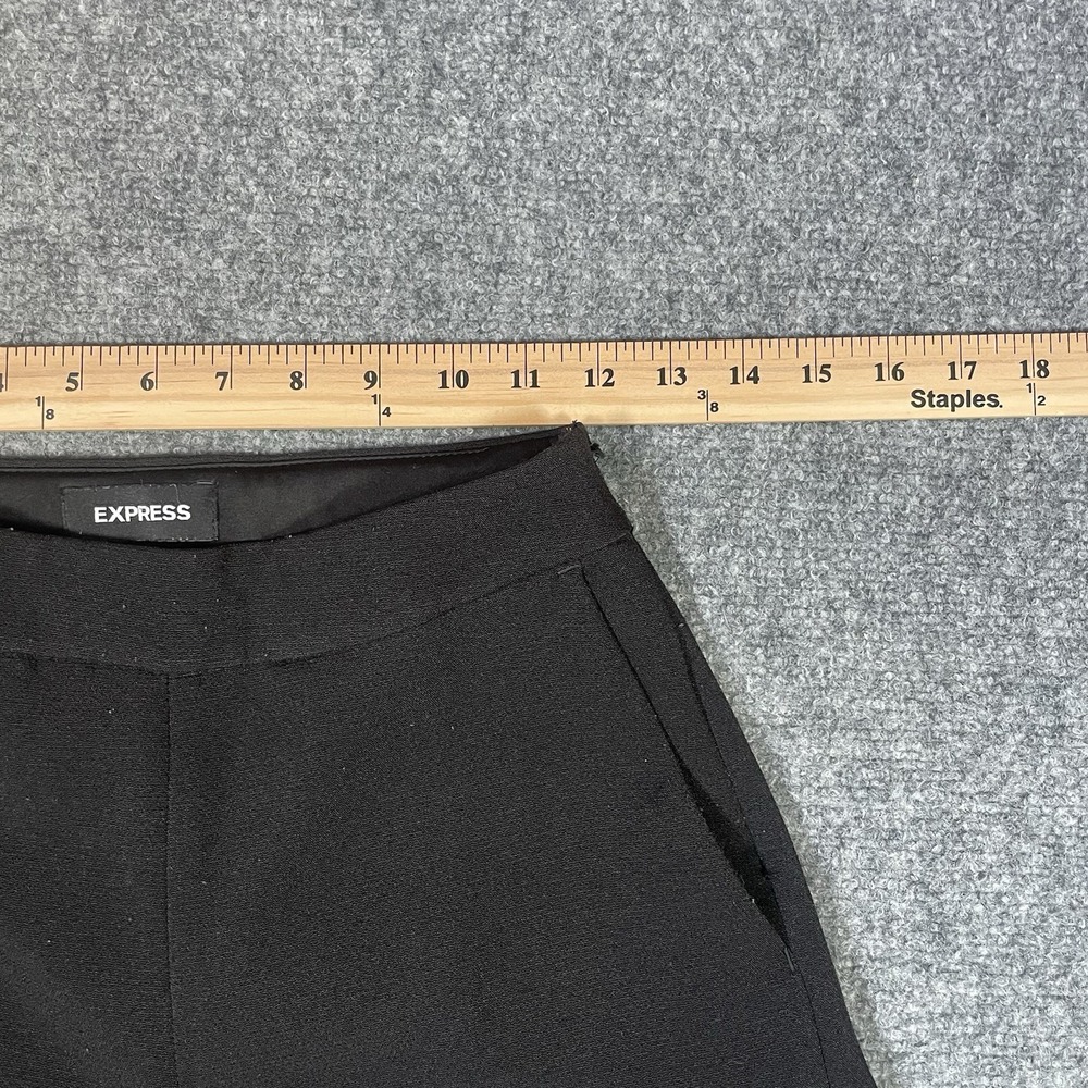 Express Wide Leg Dress Pants Womens Size 00R Flat Front High Rise Slacks Pockets - Picture 4 of 13
